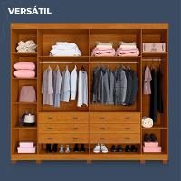 Guarda Roupa Atlanta 6 Portas 6 Gavetas Em Mdp Benetil Móveis Cinamomo Com Off White - 9