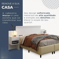 Cabeceira Extensível Master Com 2 Mesas De Cabeceiras 2 Gavetas Benetil Móveis Branco - 5