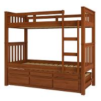 Treliche Solteiro Castanho Claro 3 Gavetas E 1 Escada Madeira De Pinus - Saraiva - 7