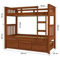 Treliche Solteiro Castanho Claro 3 Gavetas E 1 Escada Madeira De Pinus - Saraiva - 8