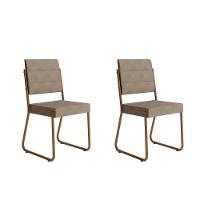 Conjunto 2 Cadeiras De Jantar 1736 Carraro Caramelo/rose - 1