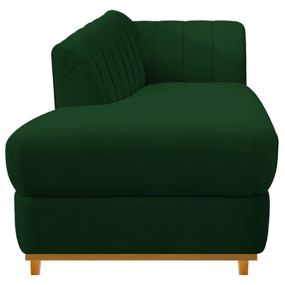 Kit Diva Recamier Vanessa 160cm Lado Esquerdo E 01 Poltrona Laura Suede Cor Verde - 7
