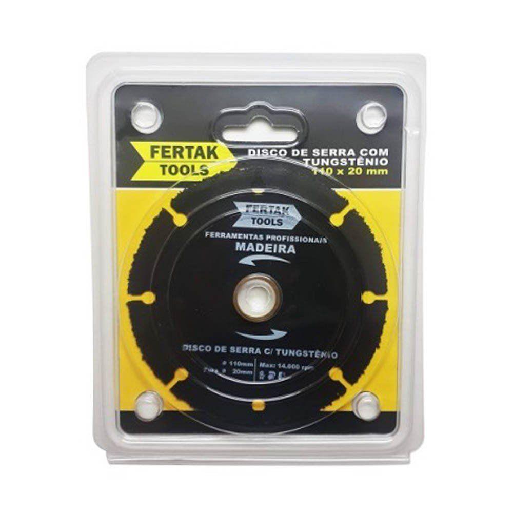 Disco De Serra Com Tungstênio 110 X 20mm Para Madeira - Fertak - 2