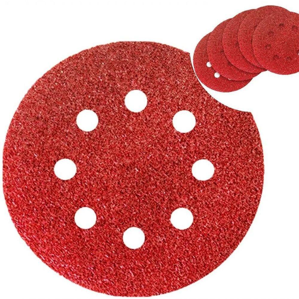 Disco De Lixa Com Velcro 125mm Com Furo - (50 Peças) Fertak 125 Mm - Grao 400 - 2