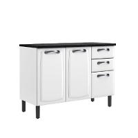 Balcão De Cozinha New Premium Em Aço Com 3 Portas E 2 Gavetas Itatiaia Branco Neve - 1