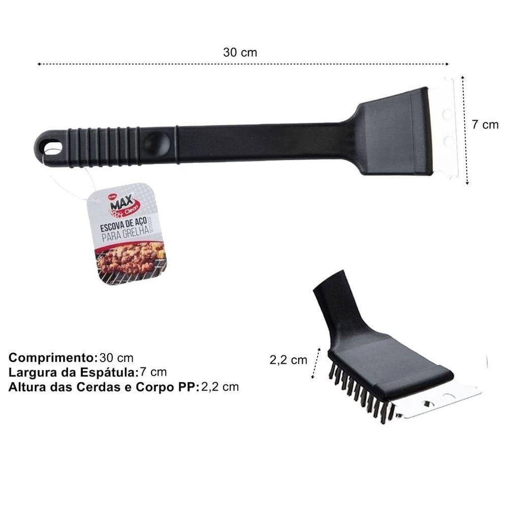 Escova Limpa Grelha Churrasqueira Aço - Clink - 5