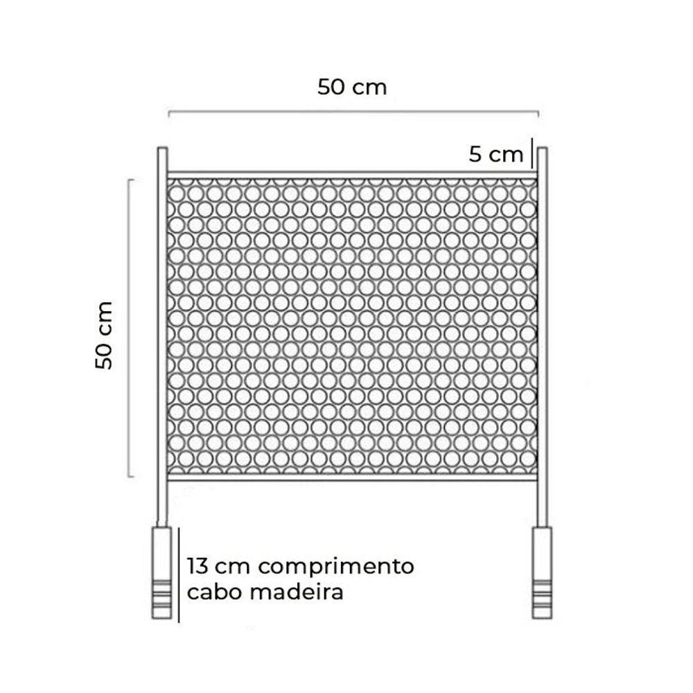 Grelha Para Churrasqueira (l) 50 X (c) 50 Inox - Fundição Petrópolis - 2