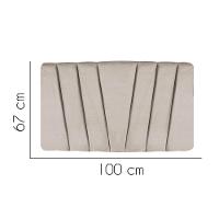Painel Estofada Bélgica 100cm Solteiro Para Cama Box Quarto Suede Bege - 2
