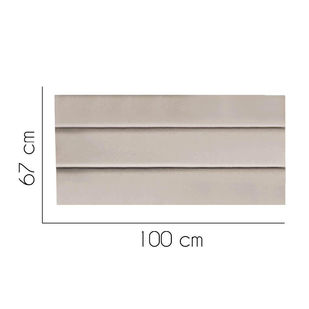 Painel Estofada Argentina 100cm Solteiro Para Cama Box Quarto Corino Bege - 2