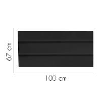 Painel Estofada Argentina 100cm Solteiro Para Cama Box Quarto Suede Preto - 2