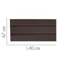 Painel Estofada Argentina 140cm Casal Para Cama Box Quarto Suede Marrom - 2