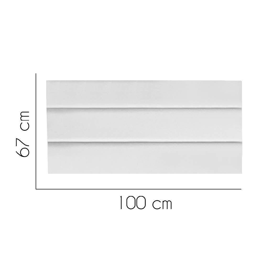Painel Estofada Argentina 100cm Solteiro Para Cama Box Quarto Corino Branco - 2