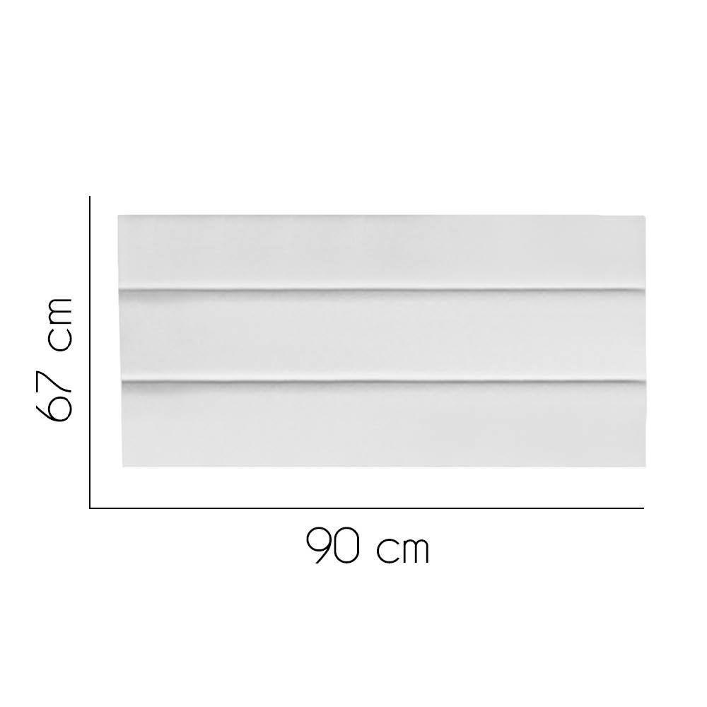 Painel Estofada Argentina 90cm Solteiro Para Cama Box Quarto Suede Branco - 3