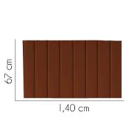 Painel Estofada Carla 140cm Casal Para Cama Box Quarto Suede Terracota Telha - 2