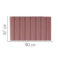 Painel Estofada Carla 90cm Solteiro Para Cama Box Quarto Suede Rose Gold - 2