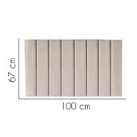 Painel Estofada Carla 100cm Solteiro Para Cama Box Quarto Suede Bege - 2
