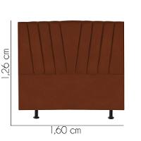 Cabeceira Estofada Bélgica 160cm Queen Size Para Cama Box Quarto Suede Terracota Telha - 2