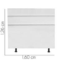 Cabeceira Estofada Argentina 160cm Queen Size Para Cama Box Quarto Suede Branco - 2