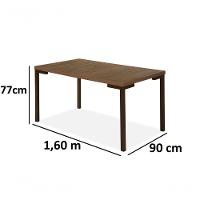 Mesa + 6cadeiras Tubo Chocolate Inovare Tampo Mdp 1,60x0,90 - 5