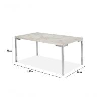 Mesa Com 6 Cadeiras 1,60x0,90 Tampo Mdp Cromado Nobre - 2