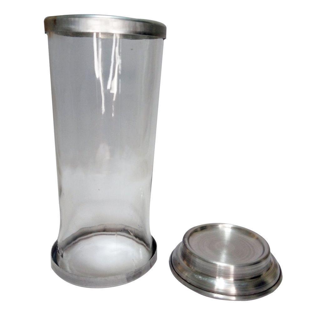 Kit Copo Suporte Vidro Para Vela + 3 Velas Votivas 7 Dias Azul Marinho 250g - 3