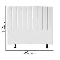 Cabeceira Estofada Carla 195cm King Size Para Cama Box Quarto Suede Branco - 3