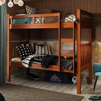 Beliche Solteiro Castanho Claro 100% Madeira Pinus C- Escada Lateral - 1