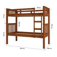 Beliche Solteiro Castanho Claro 100% Madeira Pinus C- Escada Lateral - 7