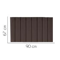 Painel Estofada Carla 90cm Solteiro Para Cama Box Quarto Corino Marrom - 3