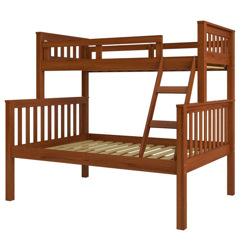 Beliche Com Cama De Casal Castanho Claro Madeira Pinus - 4