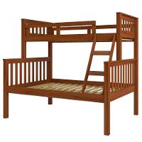 Beliche Com Cama De Casal Castanho Claro Madeira Pinus - 4