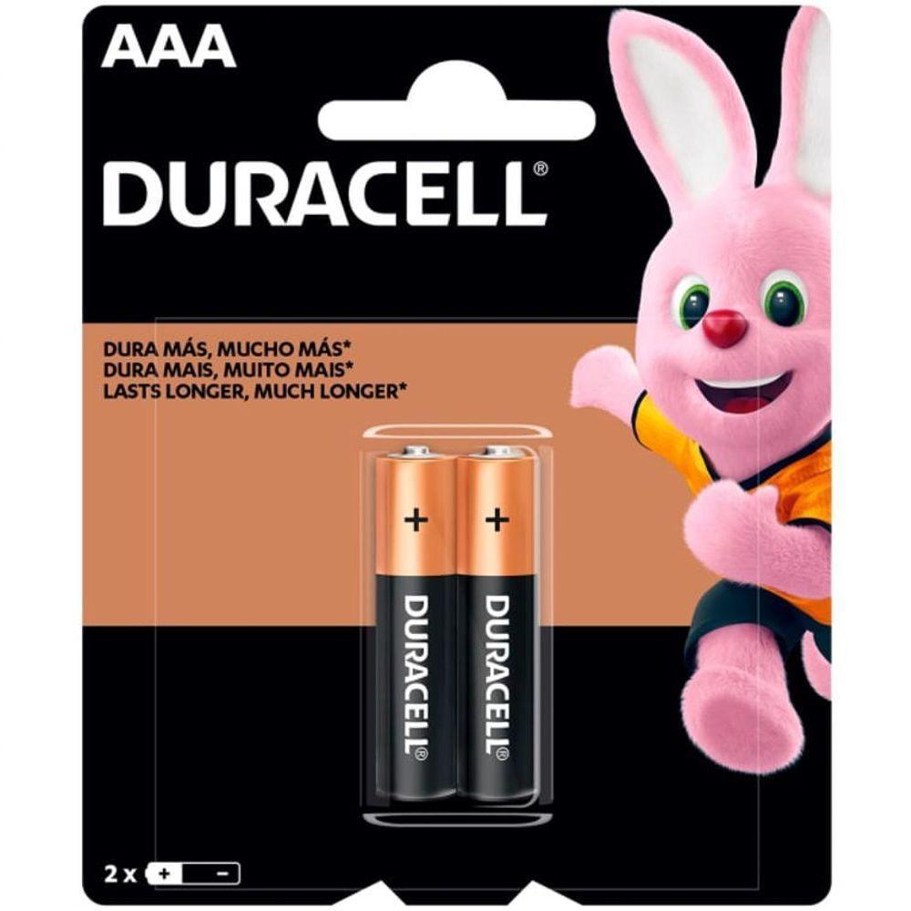 Pilha Alcalina Aaa - C/ 2 Unidades - Duracell - 1