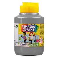 Tinta Guache 250 Ml - Acrilex - Cinza - 1