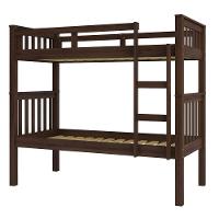 Beliche Solteiro Castanho Escuro 100% Madeira Pinus C/ Escada Lateral - Saraiva - 1