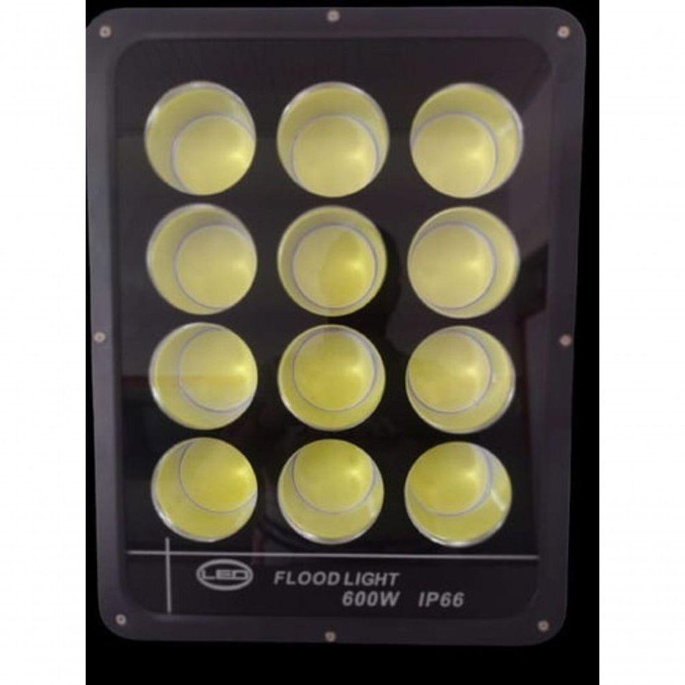 Refletor Led 600W Ip66 Bivolt Forte Luz Branco Frio 600W:Preto - 4