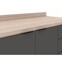 Balcão Firenze 120cm 3 Portas E 2 Gavetas Com Tampo 93241 Demóbile Avena Touch E Grafito - 2