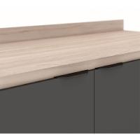 Balcão Firenze 80cm 2 Portas Com Tampo 93221 Demóbile Avena Touch E Grafito - 6