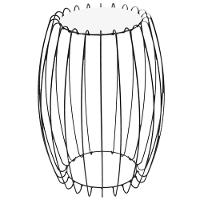 Mesa Apoio Lateral 43 Cm Tampo Vidro Branco Base Metal Preto Nacc Branco Preto - 1