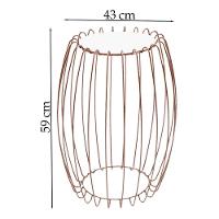 Kit Mesa Apoio Lateral 43 Cm Tampo Vidro Branco Base Metal Cobre Nacc Branco Cobre