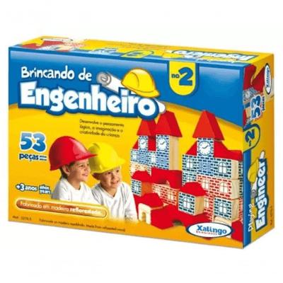 Blocos Pedagógicos Brincando De Engenheiro 53 Peças - Xalingo