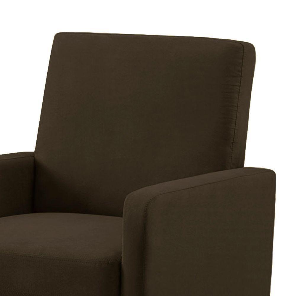 Poltrona Mirella Suede Marrom Com Rodízios - D'rossi - 2