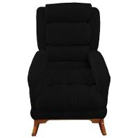 Poltrona De Amamentação Com Balanço Luna Suede Base De Madeira C05 - D'rossi Cor Preto - 10