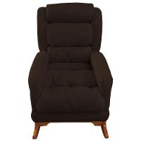 Poltrona De Amamentação Com Balanço Luna Suede Base De Madeira C05 - D'rossi Cor Marrom - 6