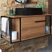 Gabinete Susp E Cuba Marmore Sintetico P1019x94101 Mell Preto Pp Mell Preto - 6