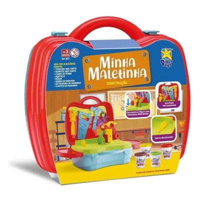 Kit Massinha Para Modelar Minha Maletinha - Construção C/ Ferramentas - Divertoys