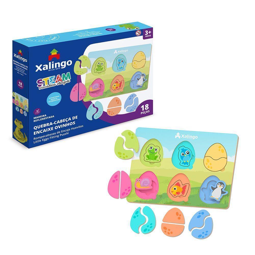 Steam Quebra-cabeça Educativo Encaixe Ovinhos Xalingo - 1