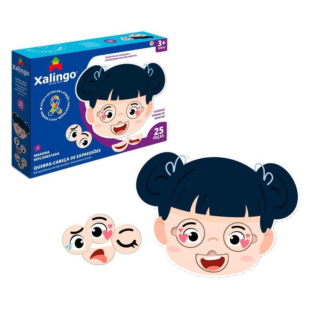 Quebra-cabeça De Encaixe Expressões Ii - 25 Peças Xalingo - 1