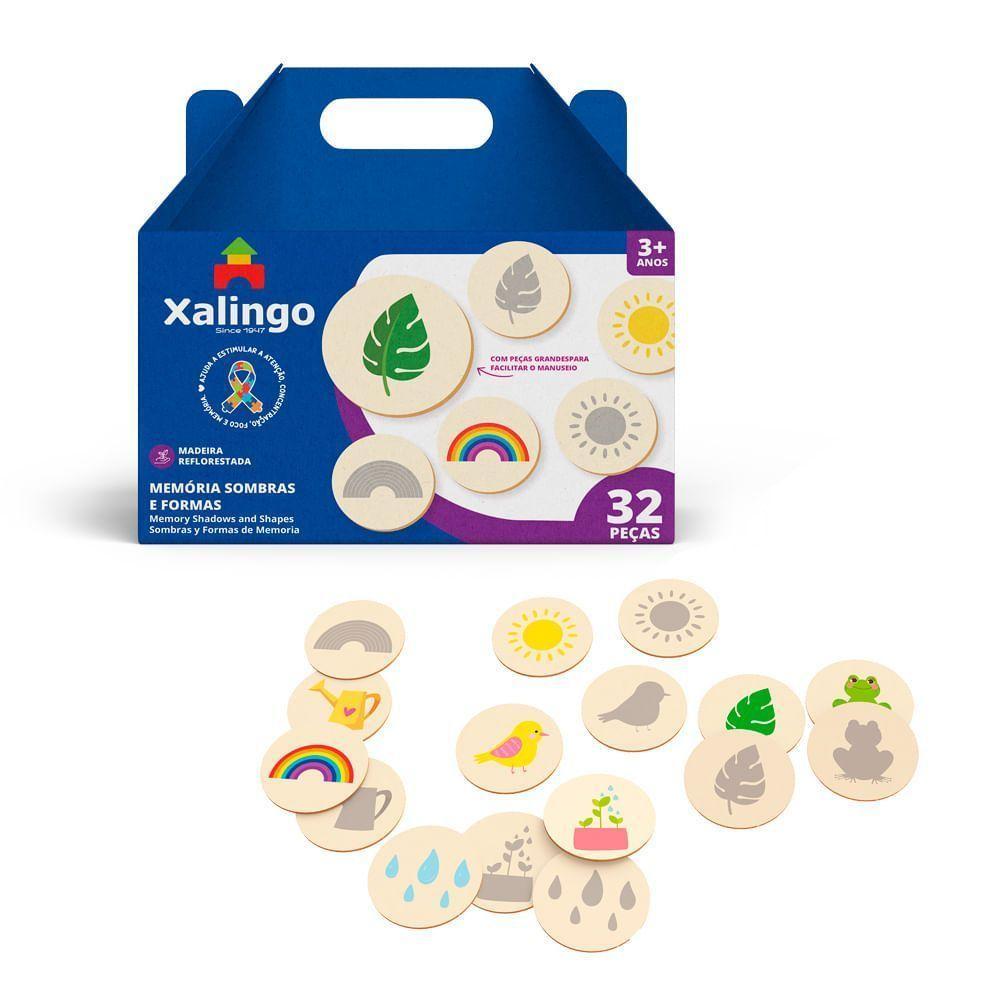 Jogo Da Memória Sombras E Formas Ii 32 Peças Xalingo - 1