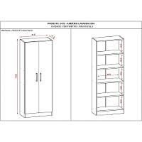 Armario Multiuso 2 Portas 4 Prateleiras Lavanda Kits Paraná Cor:branco White Branco White