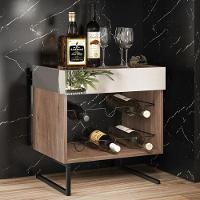 Kit Adega Para 6 Garrafas Prateleira Aurora Demolição Preto - 7